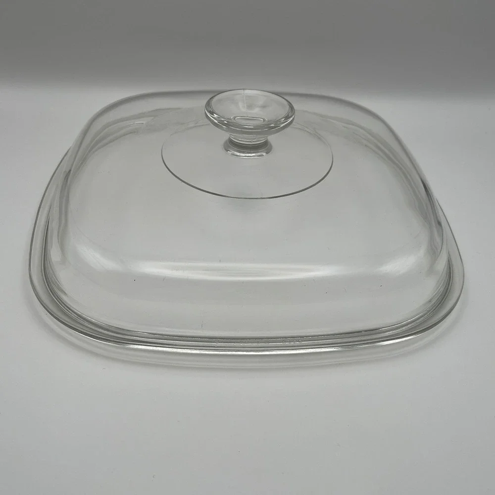 Vintage CorningWare Pastel Bouquet Square Baking Dish with Glass Lid See‎ NOTE